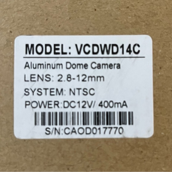 NIB Aluminum Dome Security Camera - Day or Night Color IR - 2.8 - 12mm Lens - Picture 9 of 9